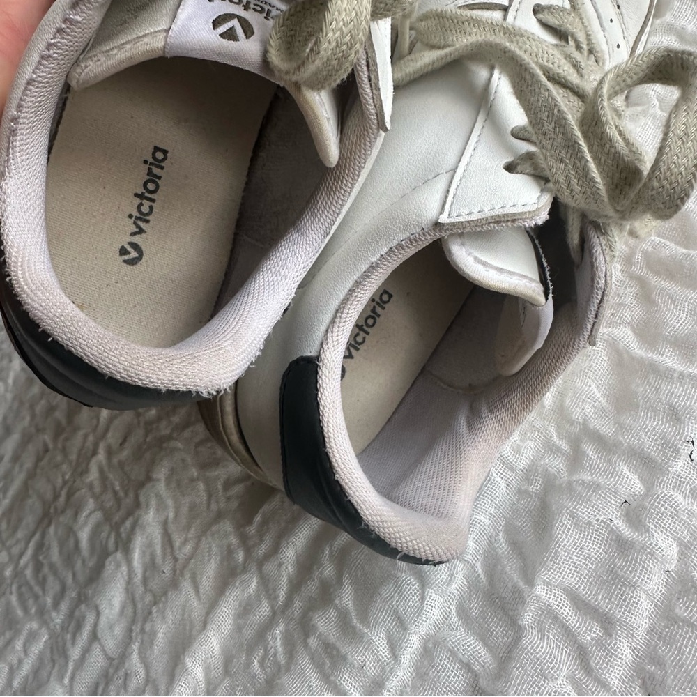 Victoria Spain Leather Sneakers White Brown Casual Trainer EU38 US 8 - Picture 11 of 11
